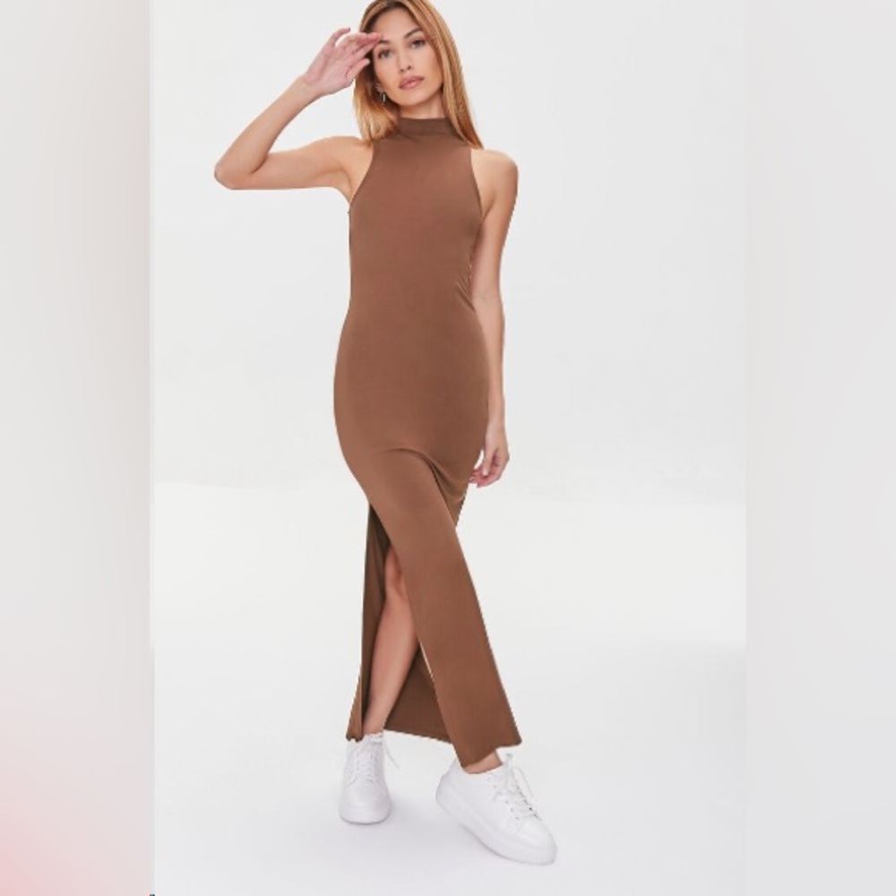 NWT Forever21 Mock Neck Maxi Dress
